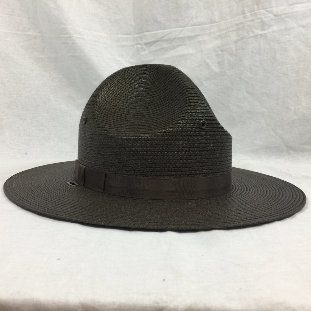 Stratton Hat Straw Brown 7 3/8  Trooper Police - Picture 7 of 14